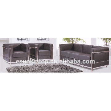 Ks816 Muebles modernos sofás de oficina piernas de acero inoxidable sofás